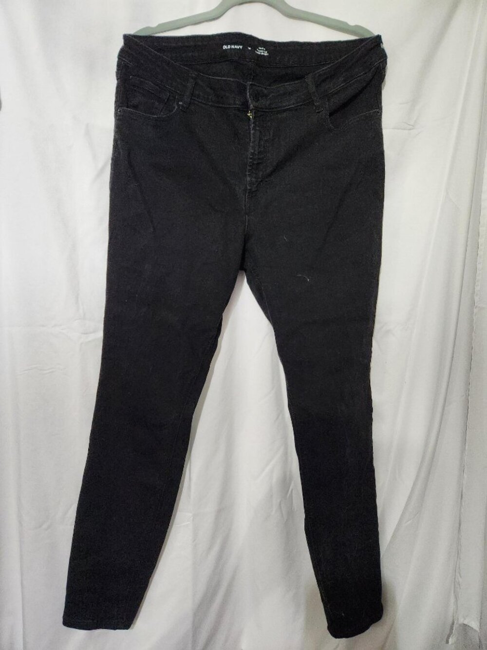 Old Navy Rockstar Black Skinny Jeans Size 16 Stretch Mid Rise